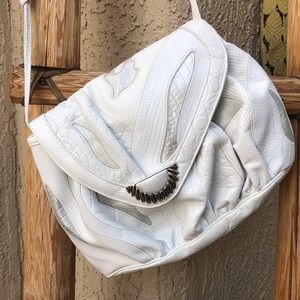 *Sharif* White Vintage Shoulder Bag